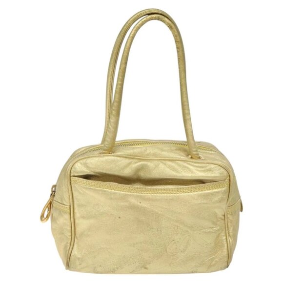 LOEWE Hand Bag Leather Gold Tone Auth - Picture 2 of 16